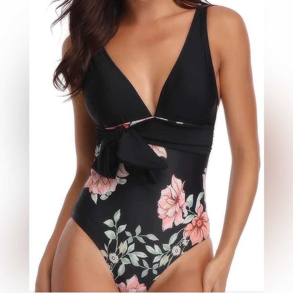 NWT Boutique Floral One Piece Swimsuit.